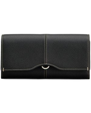 Tod's Leather Stitched Wallet - Black