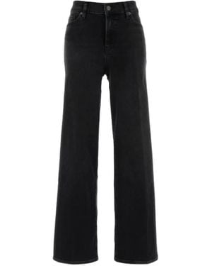 FRAME Le Slim Wide-Leg Jeans - Black