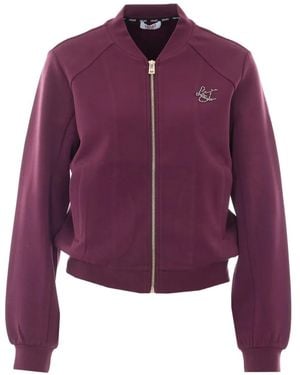 Liu Jo Sequin-Embellished Zip-Up Jumper - Purple