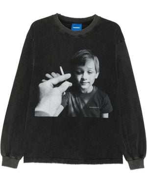 DAGGER Graphic-Print Long-Sleeve T-Shirt - Black