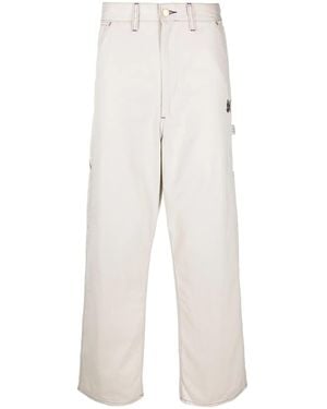 Needles X Smith's Butterfly-Embroidered Wide-Leg Trousers - White