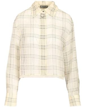 DURAZZI MILANO Plaid Raw-Hem Shirt - White