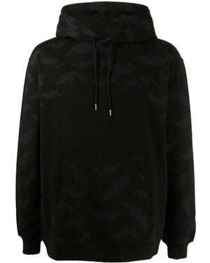 Maharishi Sudadera con capucha y murciélago estampado - Negro