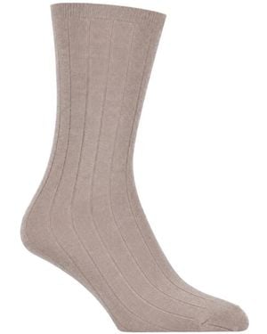 LA ROSE Gerippte Socken - Grau