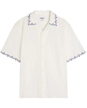 Wax London Didcot Embroidered Shirt - White
