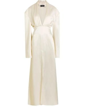 A.W.A.K.E. MODE Vestido midi con cuello en V - Blanco