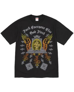 Supreme Graphic-Print T-Shirt - Black
