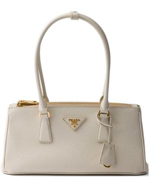 Prada Galleria Medium Saffiano Leather Bag - Natural