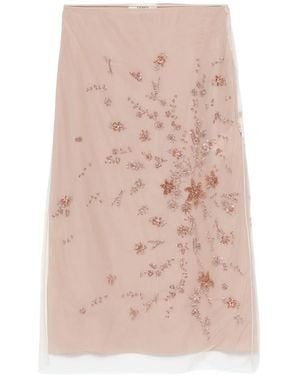 Fendi Layered Midi Skirt - Pink