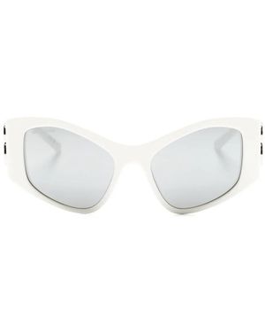 Balenciaga Logo D-Frame Sunglasses Bb0388S in Gray | Lyst