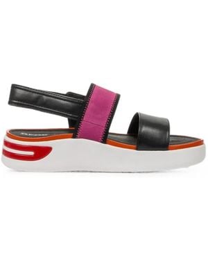 Geox Touch-Strap Platform Sandals - White