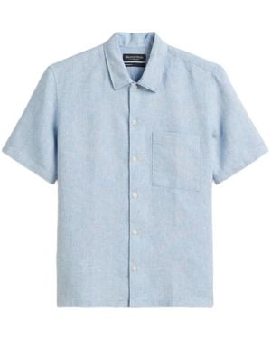 Marc O' Polo Short-Sleeve Button-Up Shirt - Blue