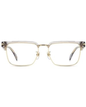 David Beckham Brille Mit Eckigem Gestell - Weiß