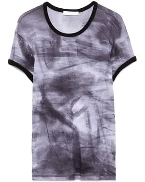 Helmut Lang Camiseta con estampado gráfico - Morado