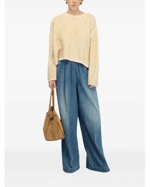 Semicouture Jimmy Pleated-Detail Jeans - Blue