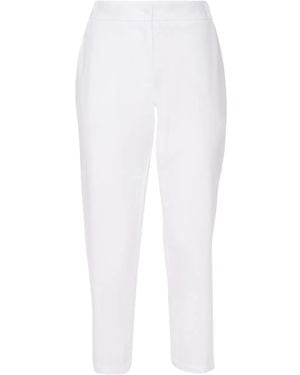Ottod'Ame Button-Fastening Cotton Straight Pants - White