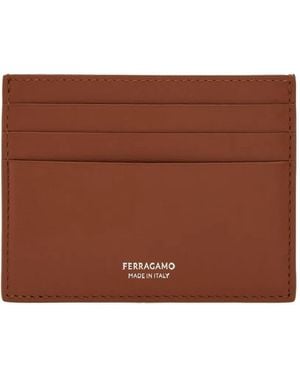 Ferragamo Leather Cardholder - ブラウン
