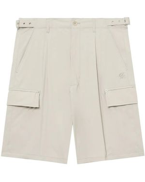 Izzue Logo-Embroidered Cargo Shorts - Natural