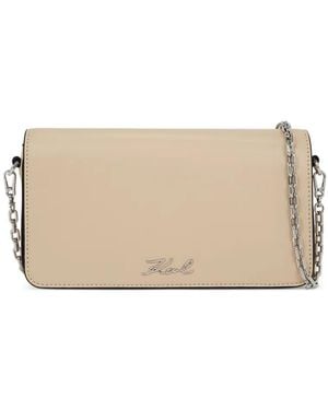 Karl Lagerfeld K/Signature Cross Body Bag - Natural