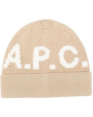 A.P.C. Logo-Embellishment Beanie - Natural