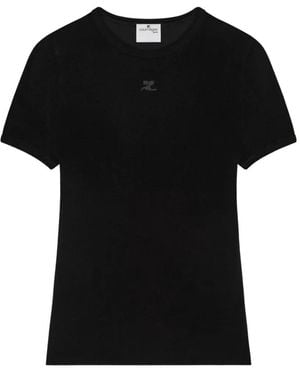 Courreges Short-Sleeves T-Shirt - Black