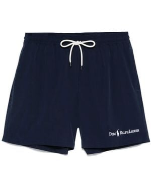 Polo Ralph Lauren Badeshorts mit Logo-Stickerei - Blau
