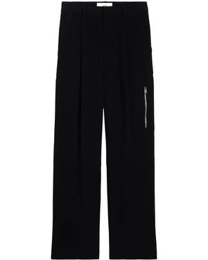 Ami Paris Tailored Wide-Leg Trousers - Black