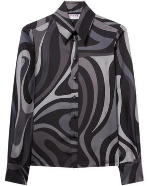 Emilio Pucci Marmo シルクシャツ - ブラック
