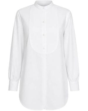 The Row Evette Bib-Front Shirt - White