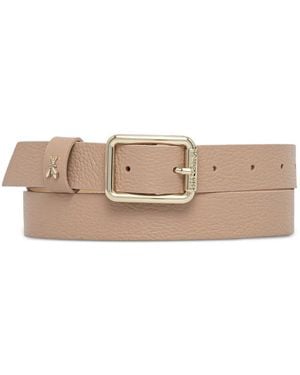 Patrizia Pepe Logo-Detail Buckle Belt - Natural