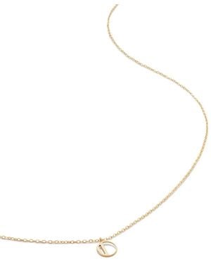 Monica Vinader 14Kt Small Initial O Necklace - Natural