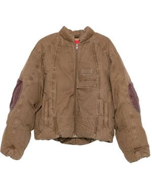 Kidsuper Portrait-Print Padded Jacket - Brown