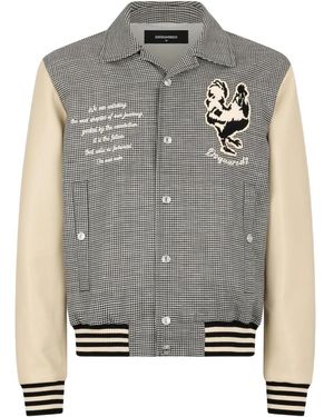 DSquared² Pattern Bomber Jacket - Grey