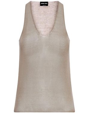 Giorgio Armani Sleeveless Top - Natural