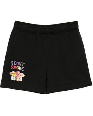 Melt Graphic-Print Shorts - Black