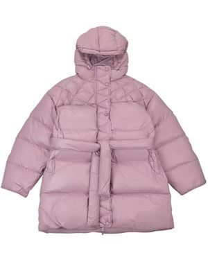 CALLIPYGIAN Belted Puffer Jacket - Purple