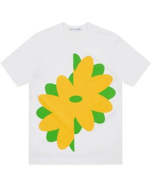 Comme des Garçons Floral-Print T-Shirt - White