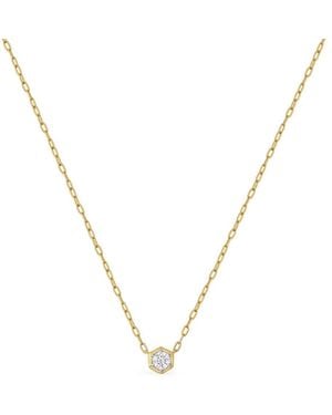 Sara Weinstock 18K Honey Comb Diamond Necklace - Metallic