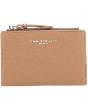 Gianni Chiarini Dollaro Grained-Leather Wallet - Natural