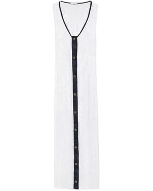 Amir Slama Strandkleid Mit Spitze - Weiß