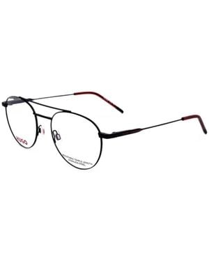 BOSS Double-Bridge Pilot-Frame Glasses - White