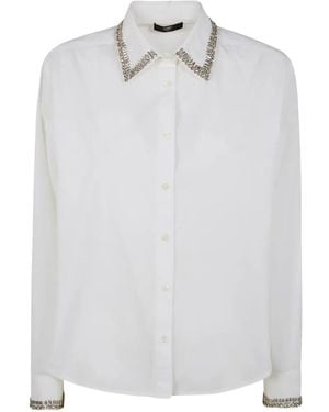 Seventy Chemise À Col Orné De Cristaux - White