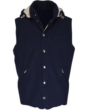 Brunello Cucinelli Hooded Gilet - Blue