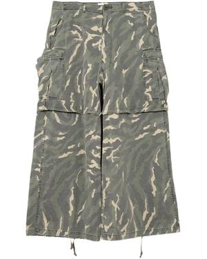 KAMIYA Cargo Con Stampa Camouflage - Grigio