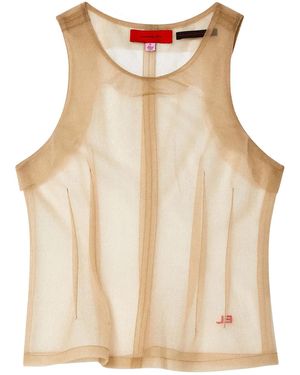 Eckhaus Latta Sculpt セミシアータンクトップ - ナチュラル