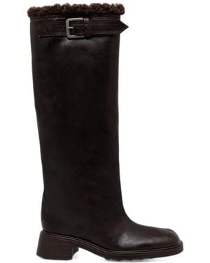 Miista Ross Stiefel Mit Shearling-Besatz - Schwarz