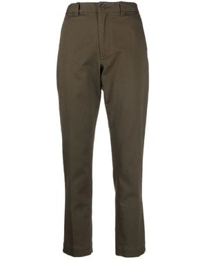 Polo Ralph Lauren High-Waisted Slim-Fit Trousers - Grey