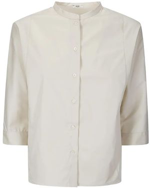 #MSM Band-Collar Shirt - White