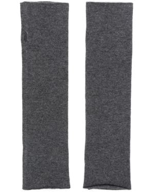 Lisa Yang Fine Knit Cashmere Fingerless Gloves - Gray
