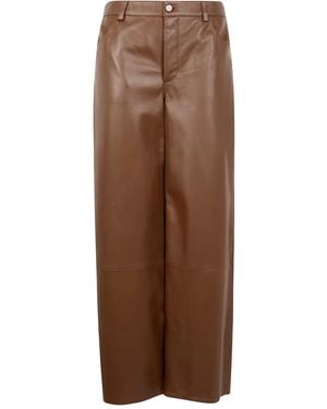 Loulou de Saison Hose aus Leder - Braun